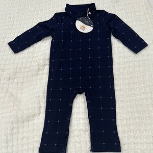 Little sleepies Hanukkah start plaid polo romper